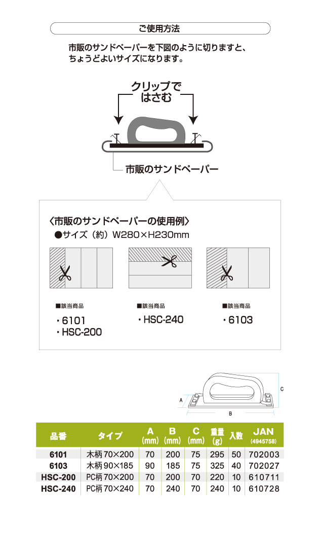 ハンドサンダークリップ式